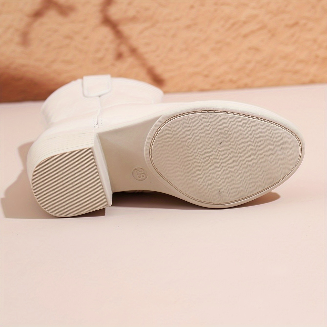 vintage solid color boots with zipper for girls lightweight non slip boots for indoor spring and autumn details 7