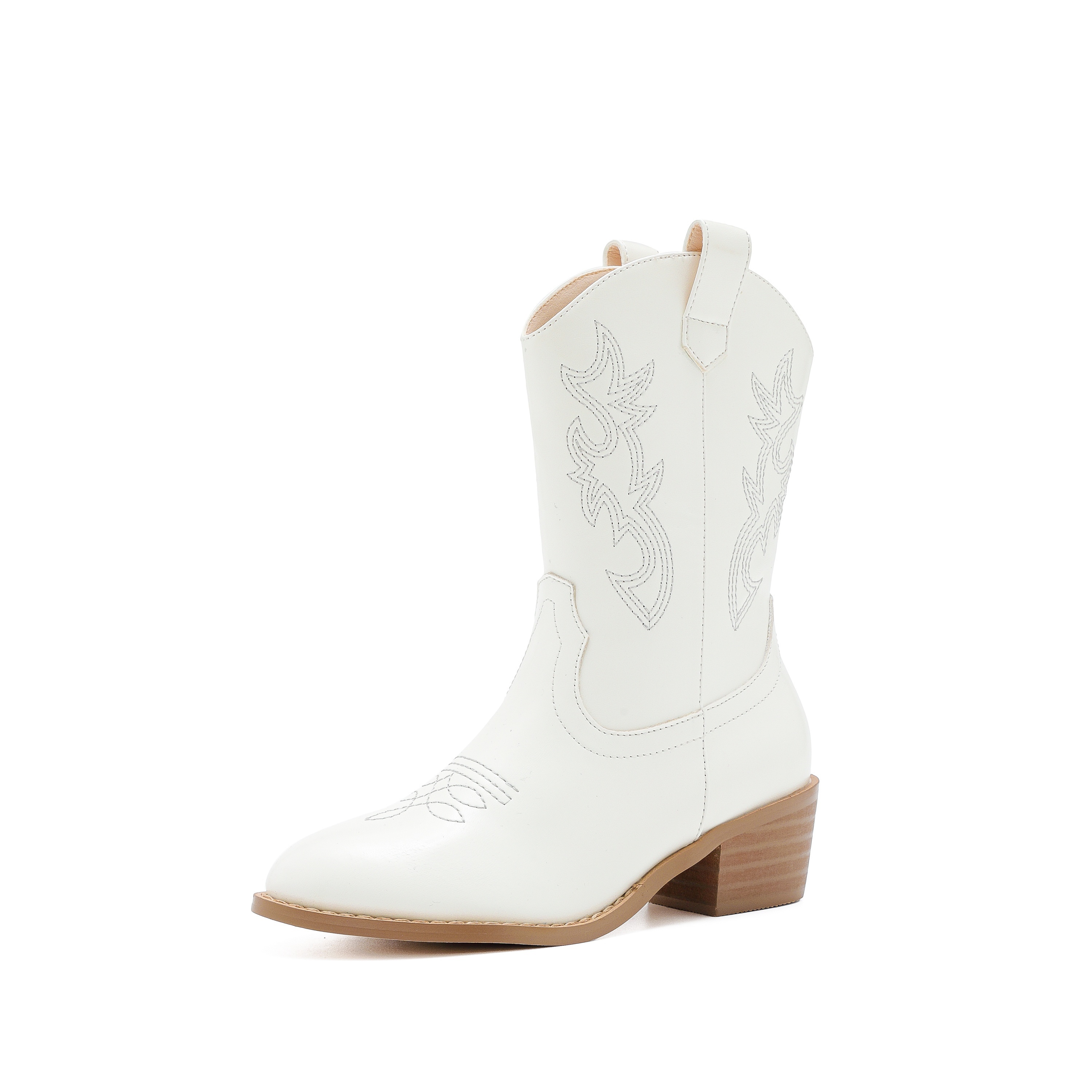 casual cool cowgirl boots with zipper for girls comfortable non slip boots for party travel details 2