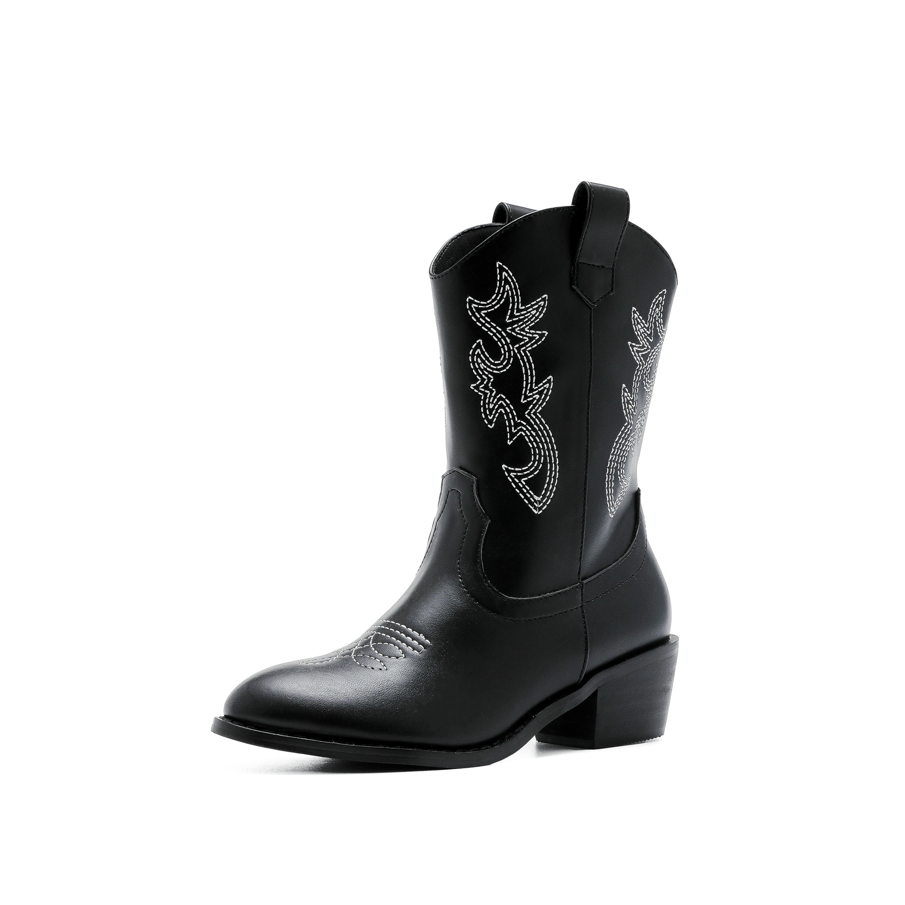 casual cool cowgirl boots with zipper for girls comfortable non slip boots for party travel details 5