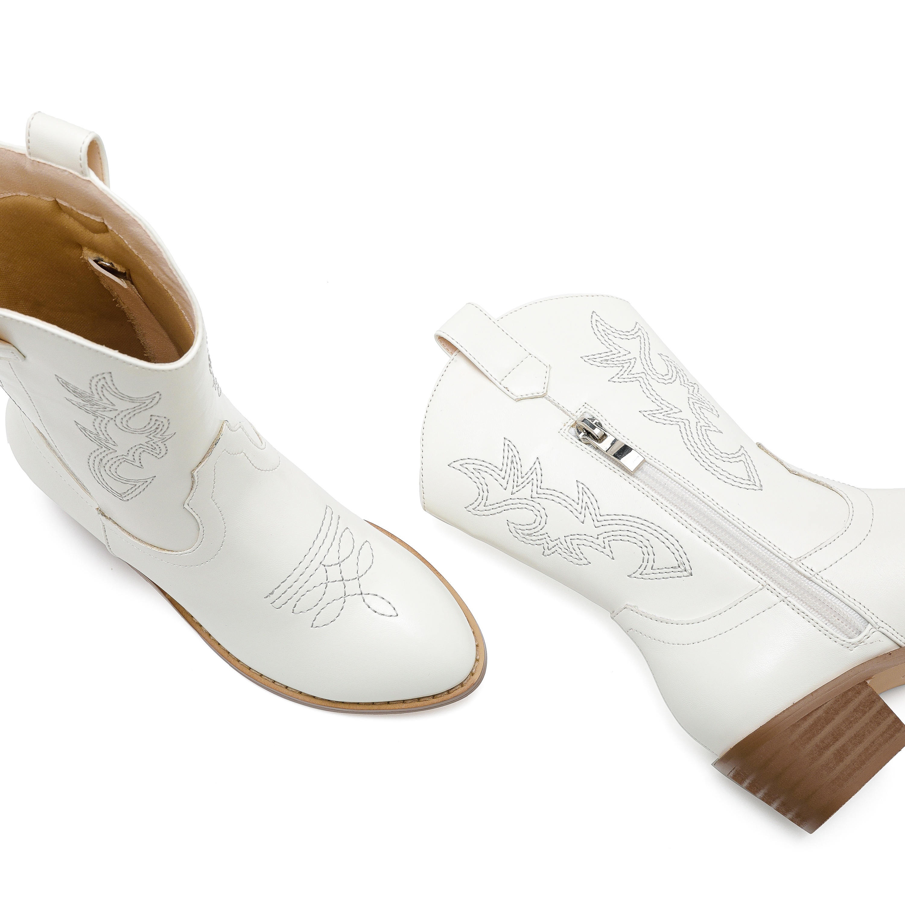 casual cool cowgirl boots with zipper for girls comfortable non slip boots for party travel details 8